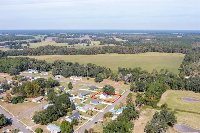 an aerial view of multiple house