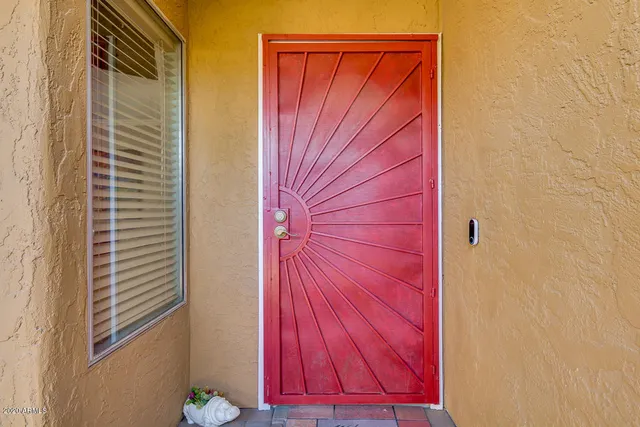 a view of a door