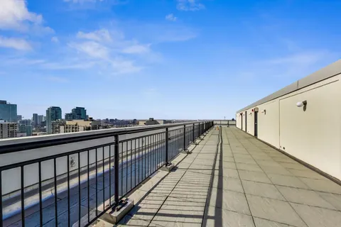 a view of balcony with seating space