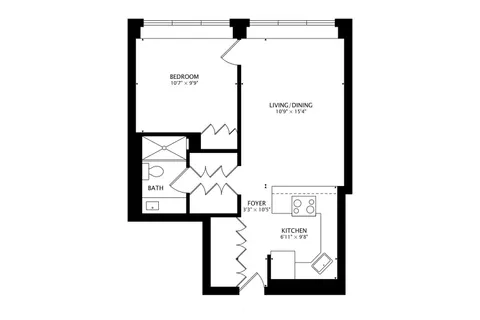 a picture of a bench in a cabinet