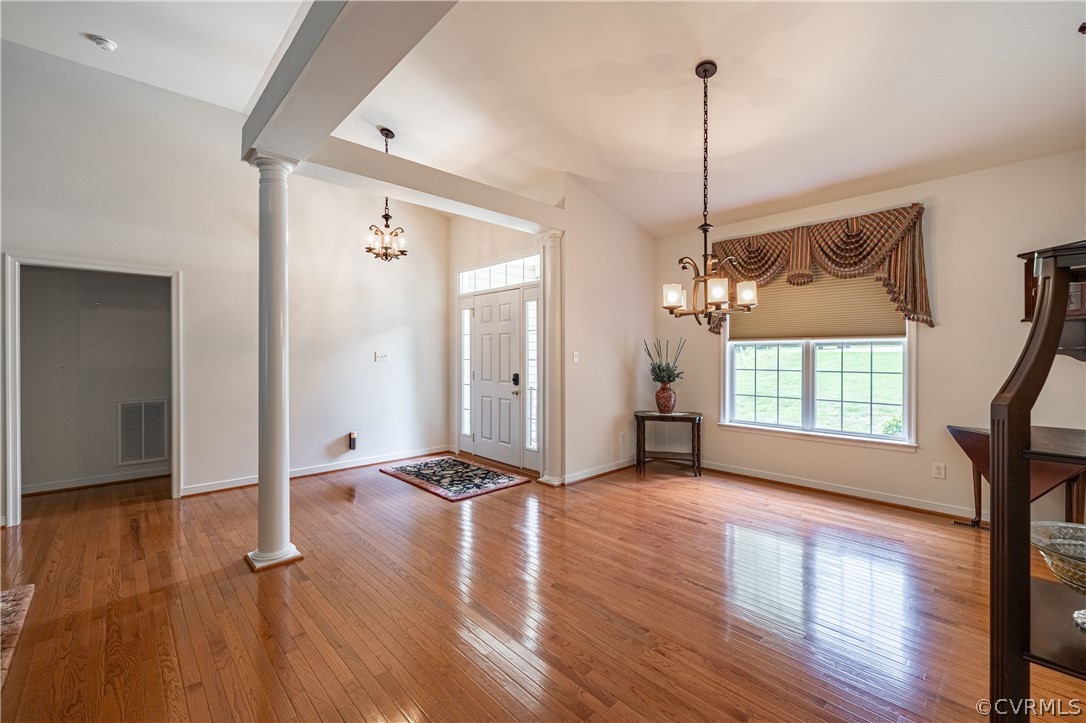 125 Jesse's Way Farmville, VA 23901 - Photo 6 of 42 a view of a room with wooden floor fireplace and a window