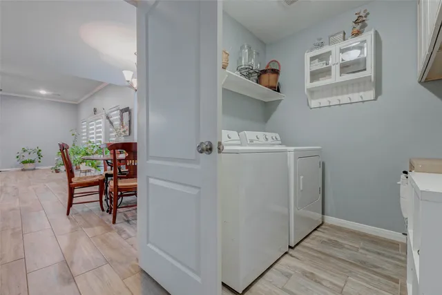 a view of kitchen and utility room