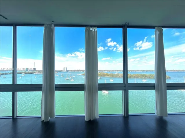 a view of an ocean from a windows