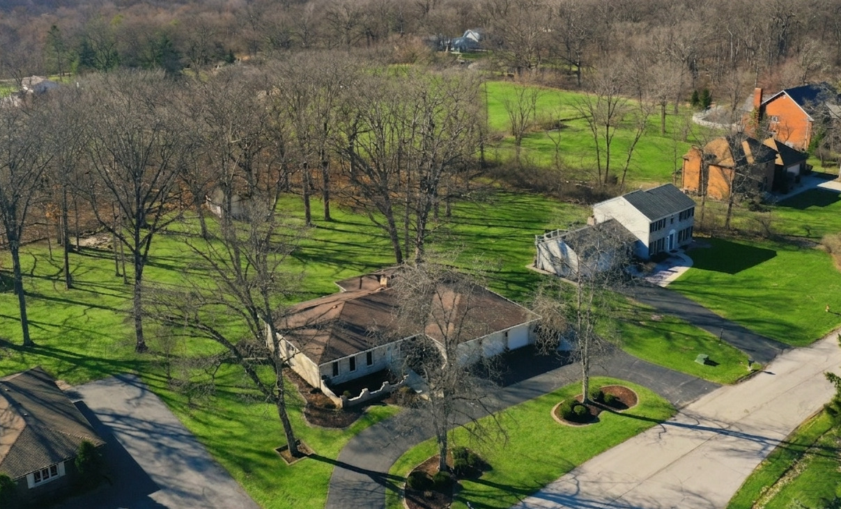 24346 South Timberline Trail Crete, IL 60417 - Photo 2 of 31 a backyard of a house with lots of green space and garden