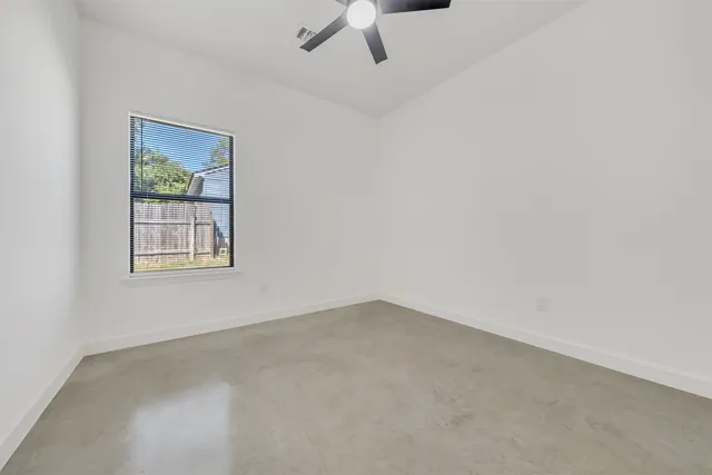 an empty room with a window