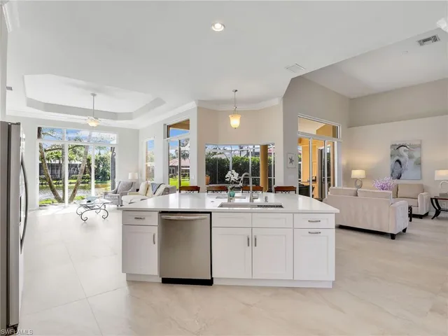 a view of a city with lawn chairs