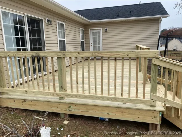 a view of a large white building