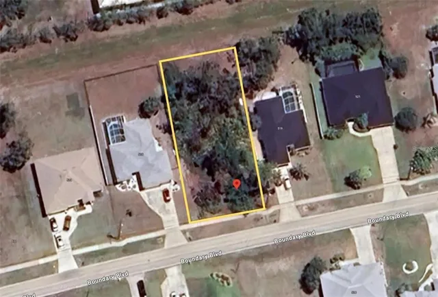 an aerial view of waterside residential houses