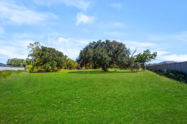 a view of grassy field with trees