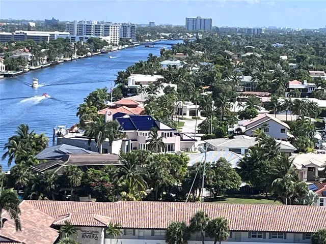 a view of a city with tall buildings