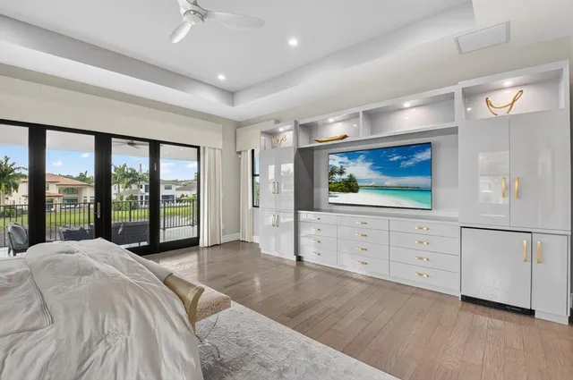 a view of a park with a slide