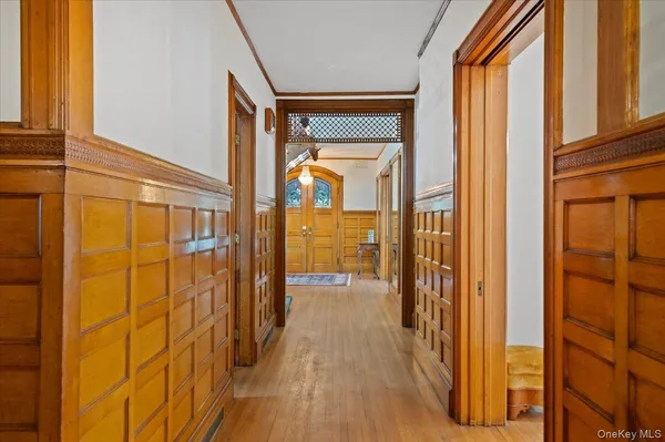 a view of a bathroom with a glass door