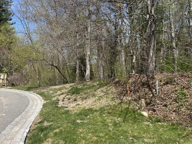 an aerial view of a house with swimming pool and patio