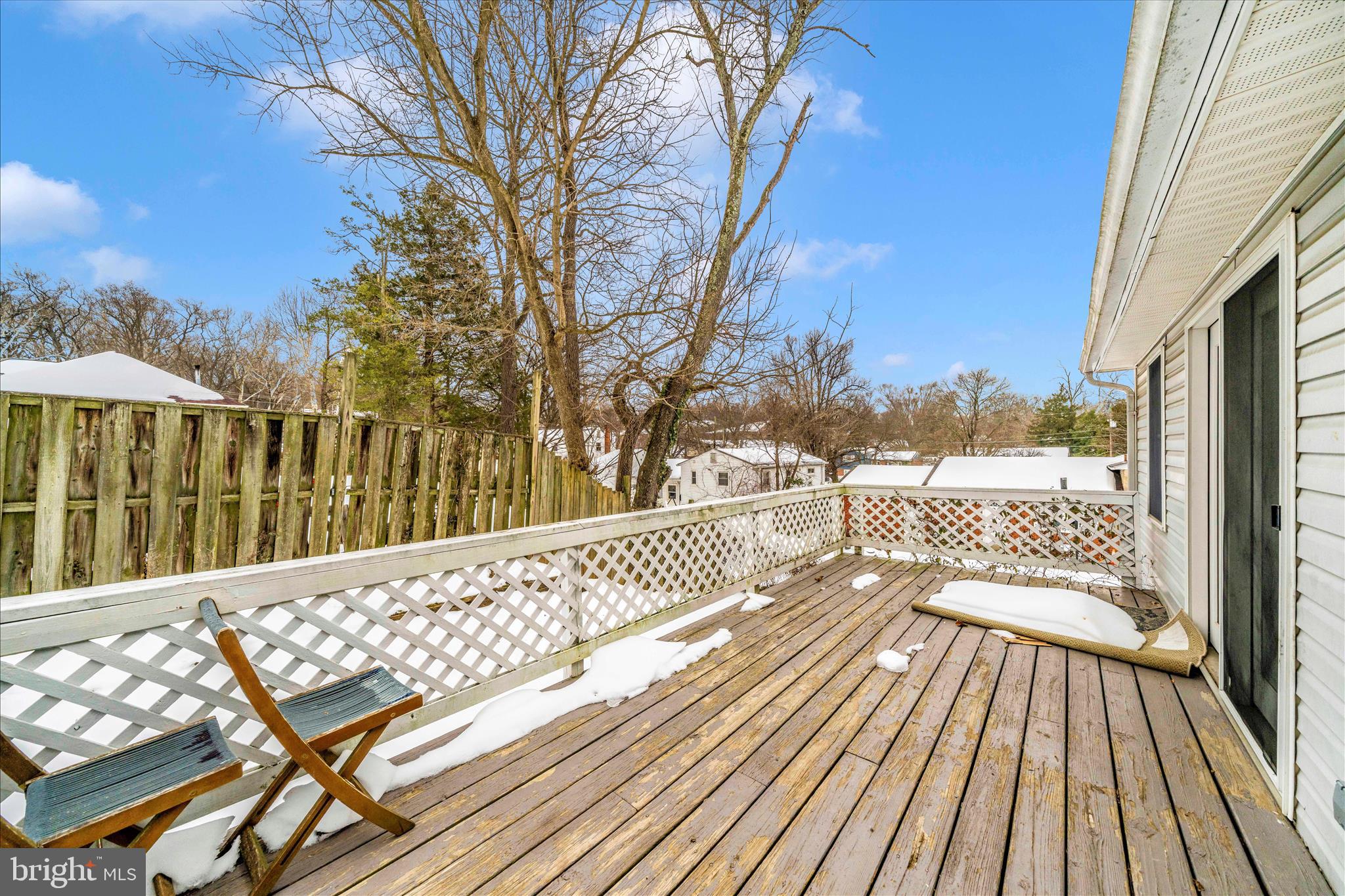 3313 Moline Road Silver Spring, MD 20902 - Photo 45 of 66 a view of balcony with wooden floor and bench