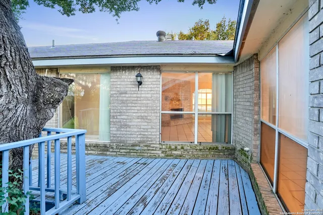 a view of a house with wooden floor