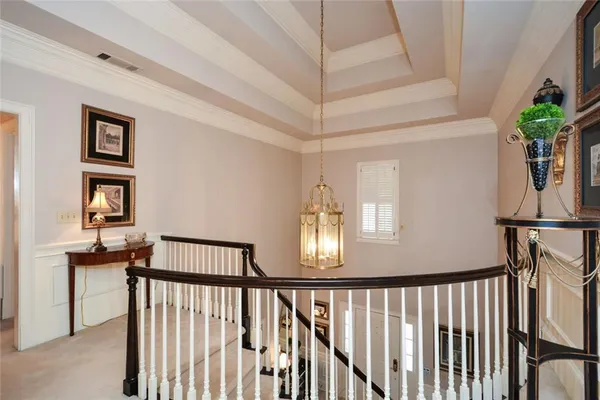 a view of balcony with furniture