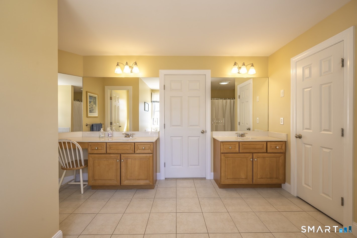 22 R Olde Yankee Way Durham, CT 06422 - Photo 19 of 29 Primary bath with double vanity, ample counter space, and separate shower area.