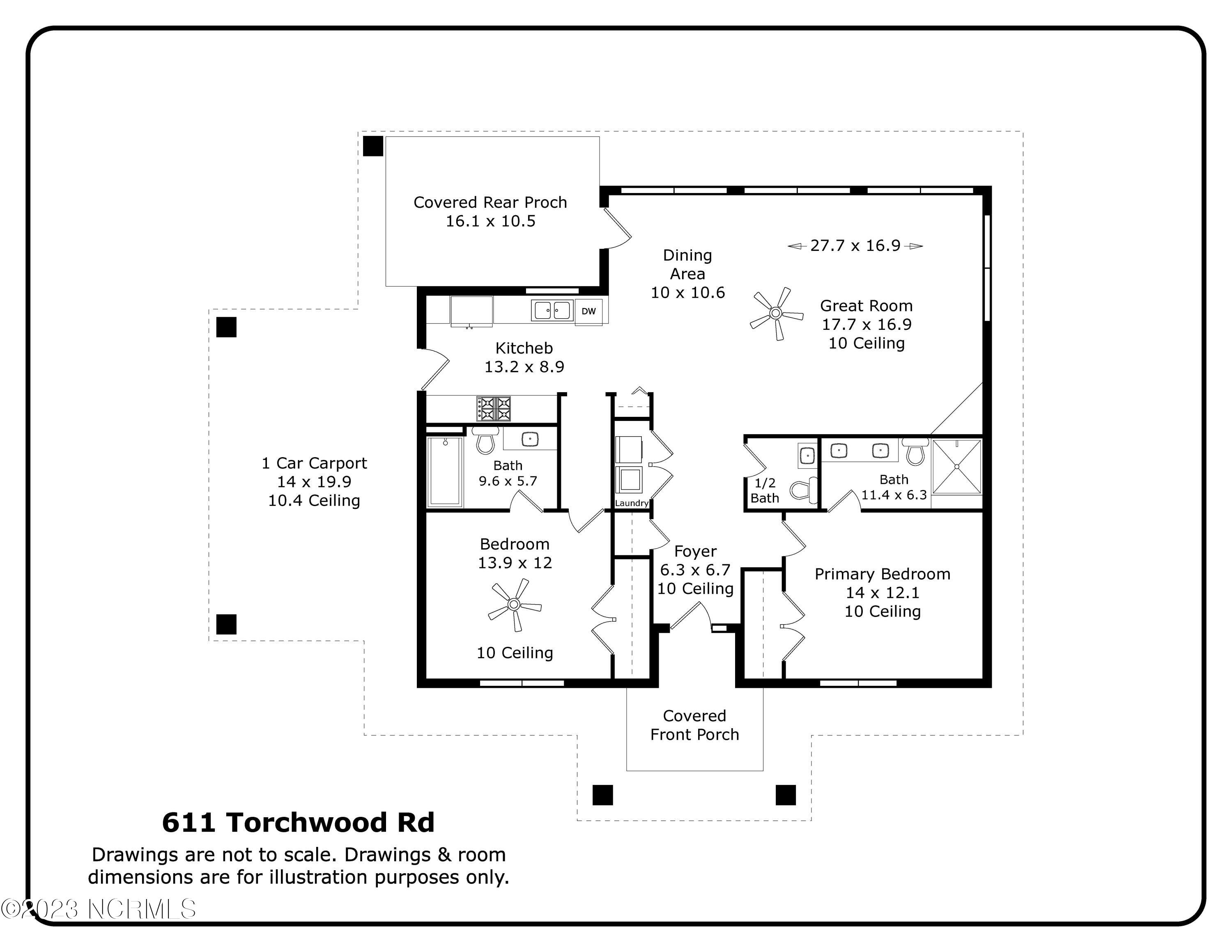 611 Torchwood Road Carthage, NC 28327 - Photo 34 of 34 611 Torchwood Rd_House Floor Plan