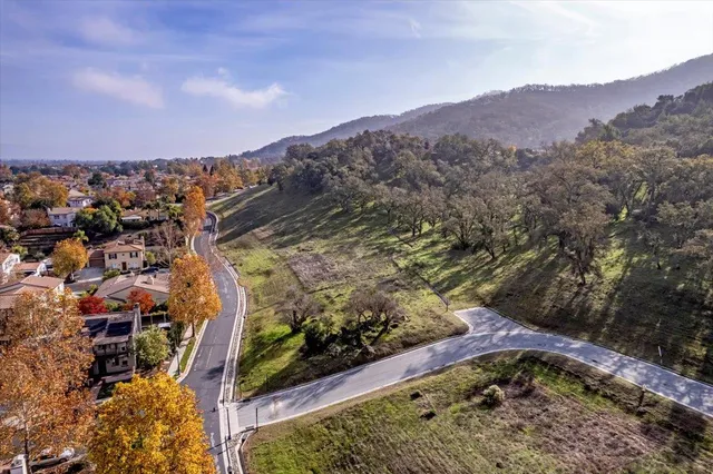 a view of a city with mountain