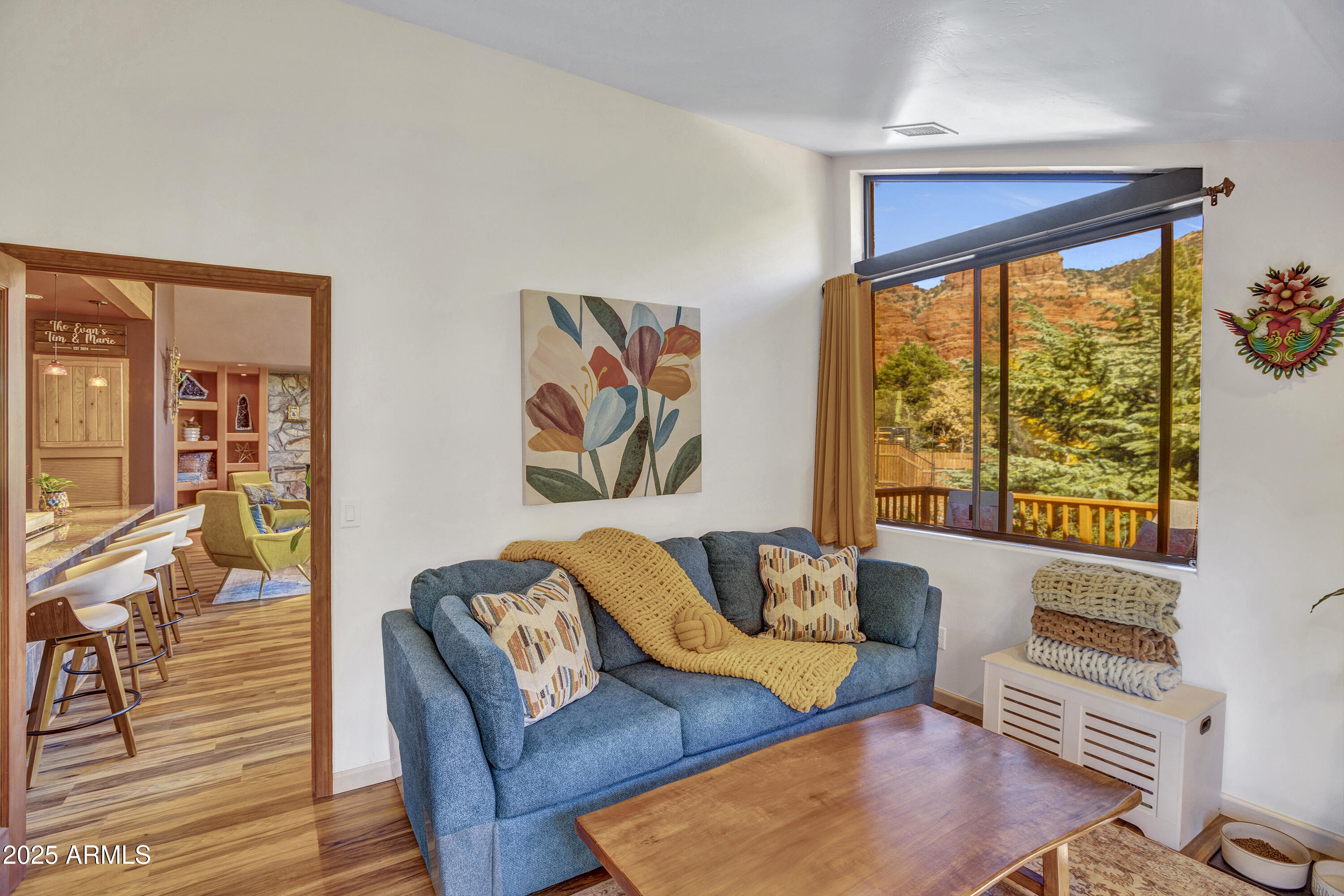 30 Box Canyon Road Sedona, AZ 86351 - Photo 5 of 30 a living room with furniture and a large window