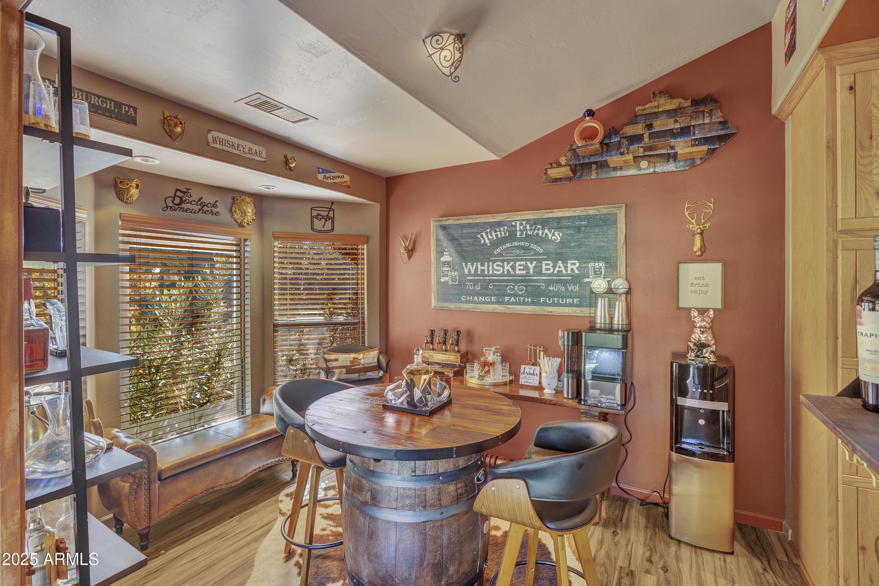 30 Box Canyon Road Sedona, AZ 86351 - Photo 6 of 30 a dining room with furniture and a floor to ceiling window