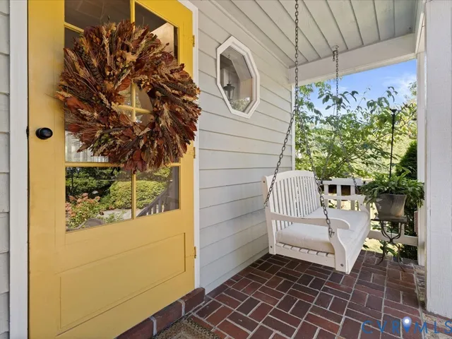 a view of a entryway door front of house