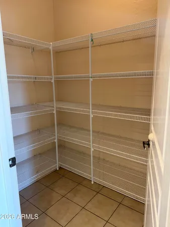 a view of a room with empty racks