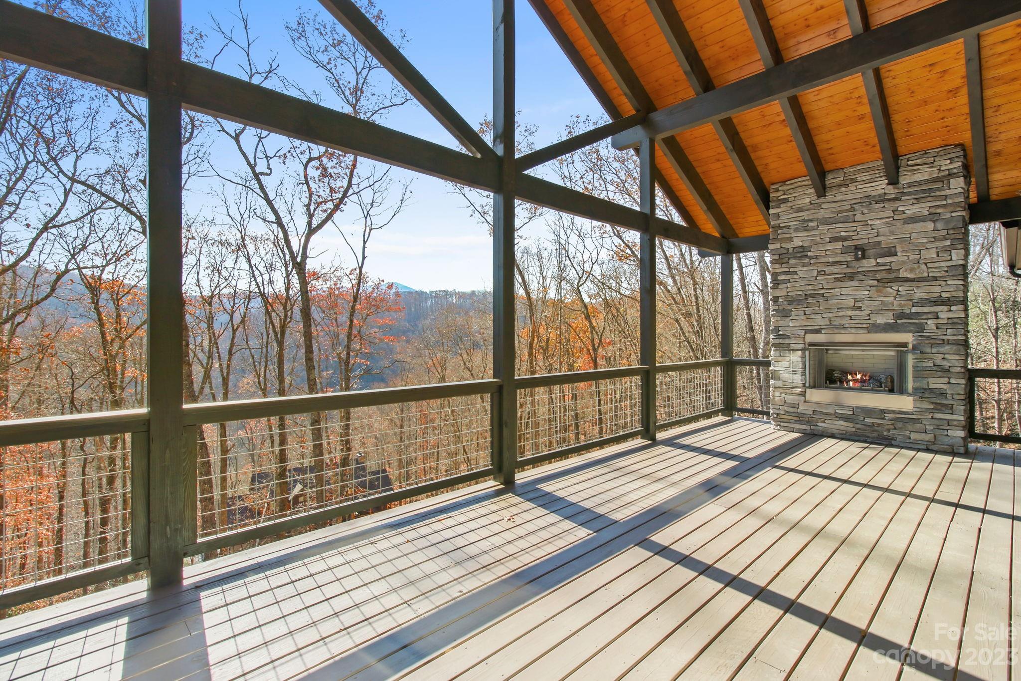 1736 Twin Rivers Drive Boone, NC 28607 - Photo 16 of 48 a view of wooden balcony with wooden floor