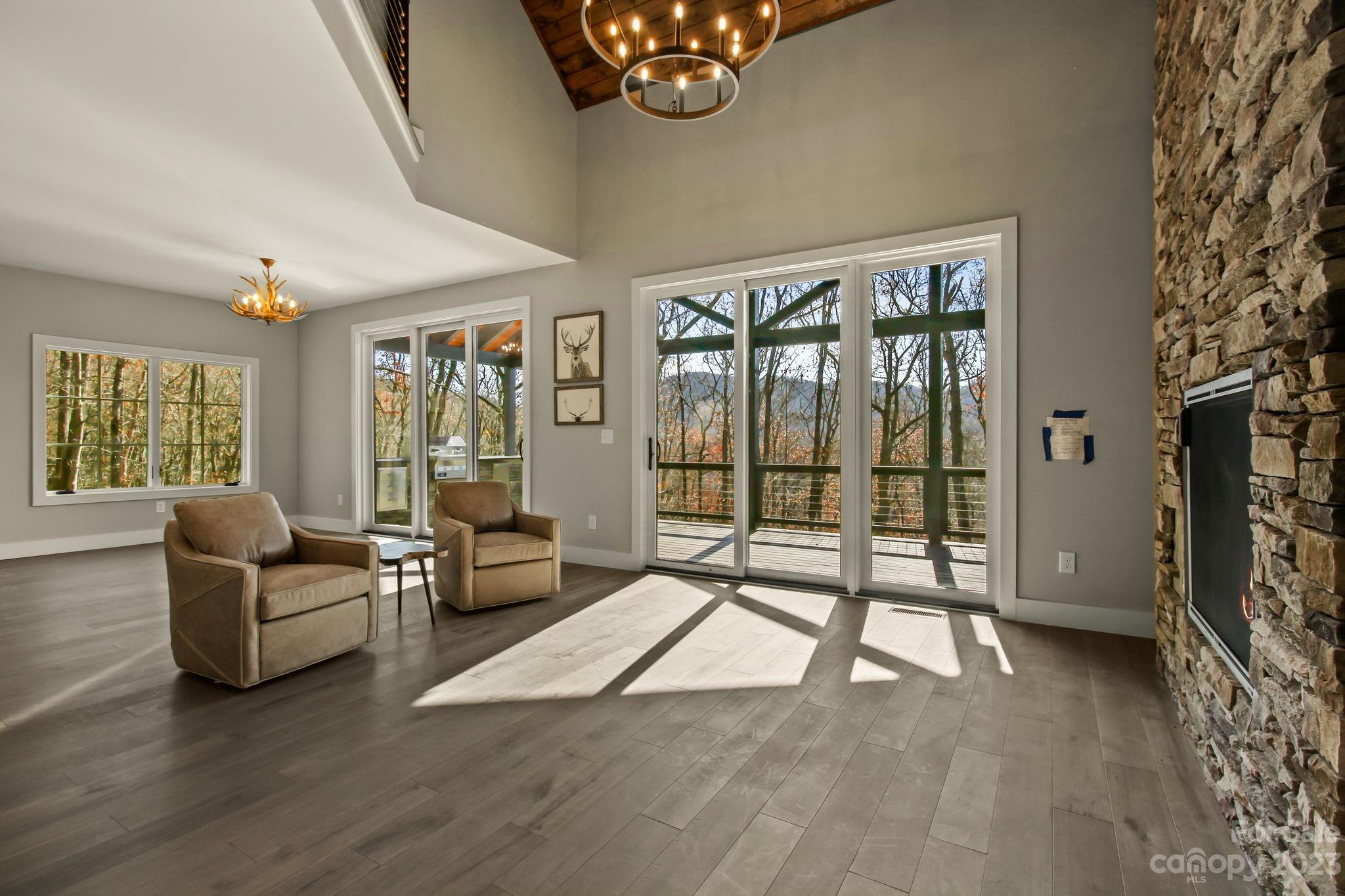 1736 Twin Rivers Drive Boone, NC 28607 - Photo 9 of 48 a living room with furniture and a flat screen tv