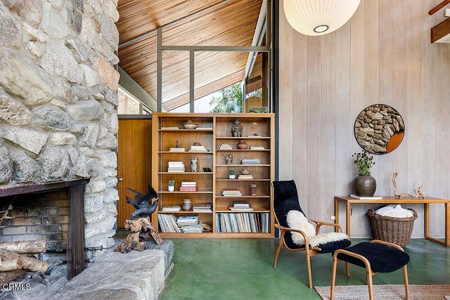 a living room filled with furniture