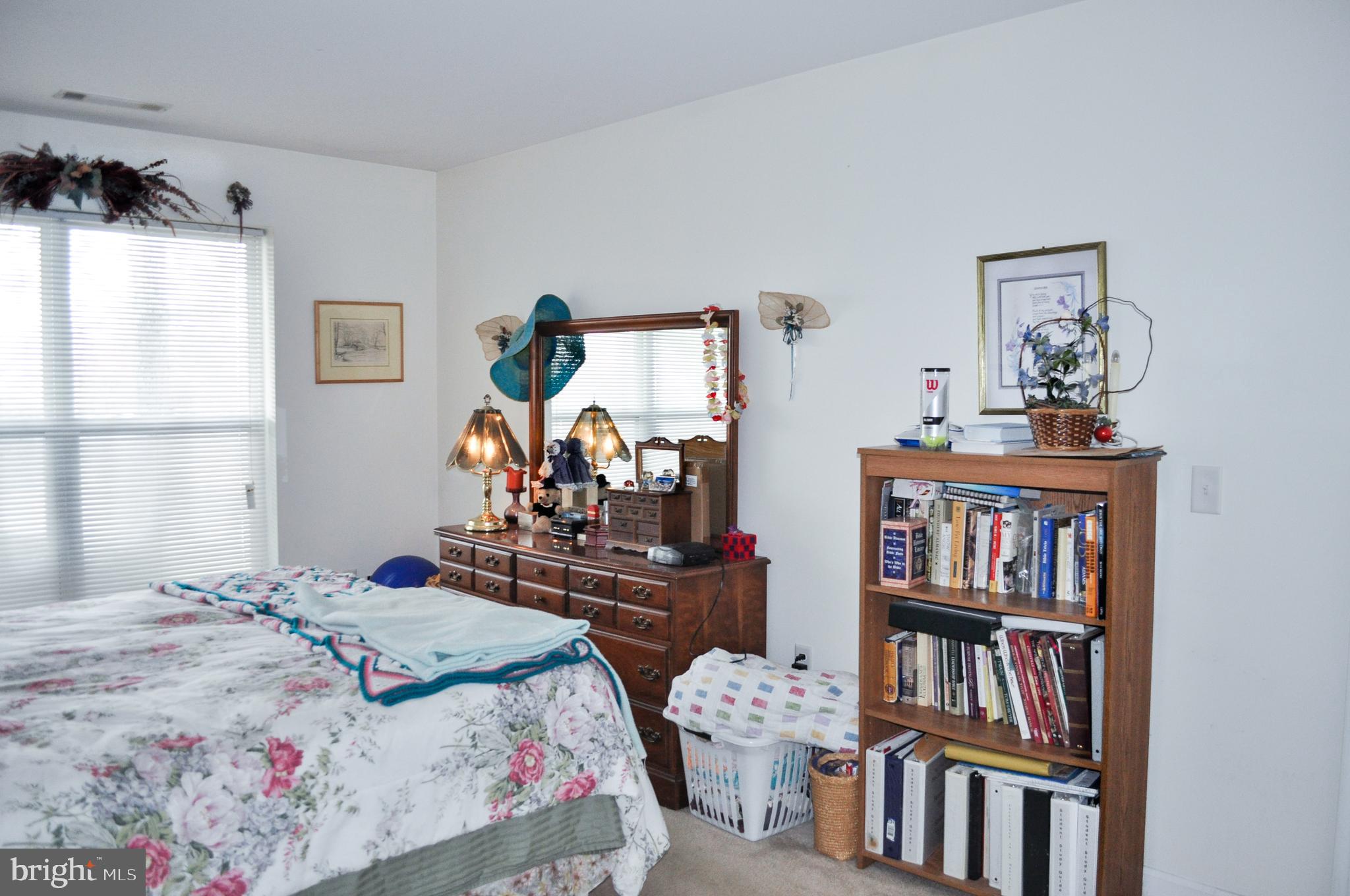 703 Canning House Row, Unit 902 Milton, DE 19968 - Photo 12 of 18 a bedroom with bed a book shelf and a window