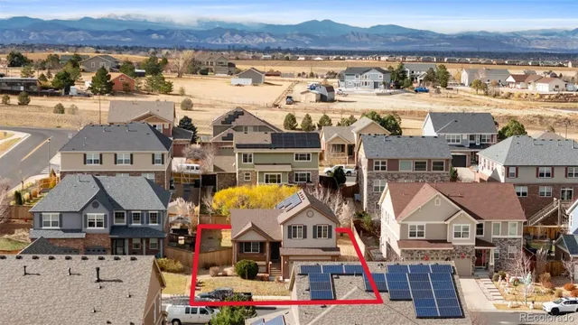 an aerial view of multiple house