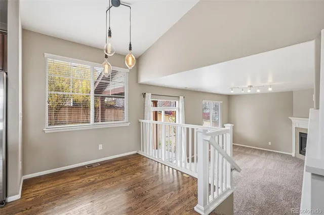 a view of livingroom with furniture and wooden floor