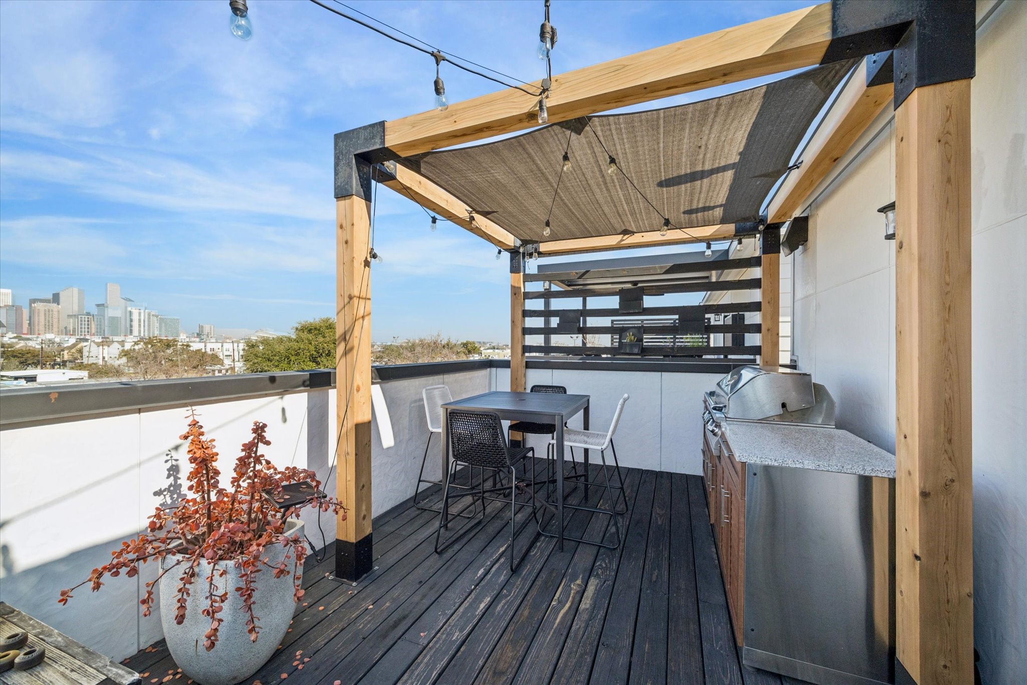 1614 Sampson Street Houston, TX 77003 - Photo 31 of 32 4th floor rooftop deck.