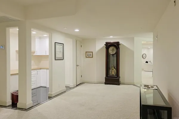 a room with a desk and chair