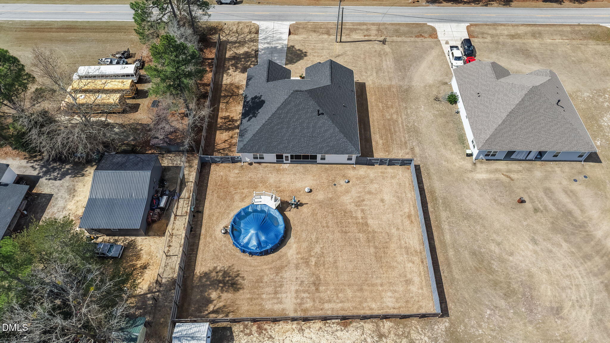 9405 Whitley Road Bailey, NC 27807 - Photo 49 of 51 an aerial view of residential houses with outdoor space