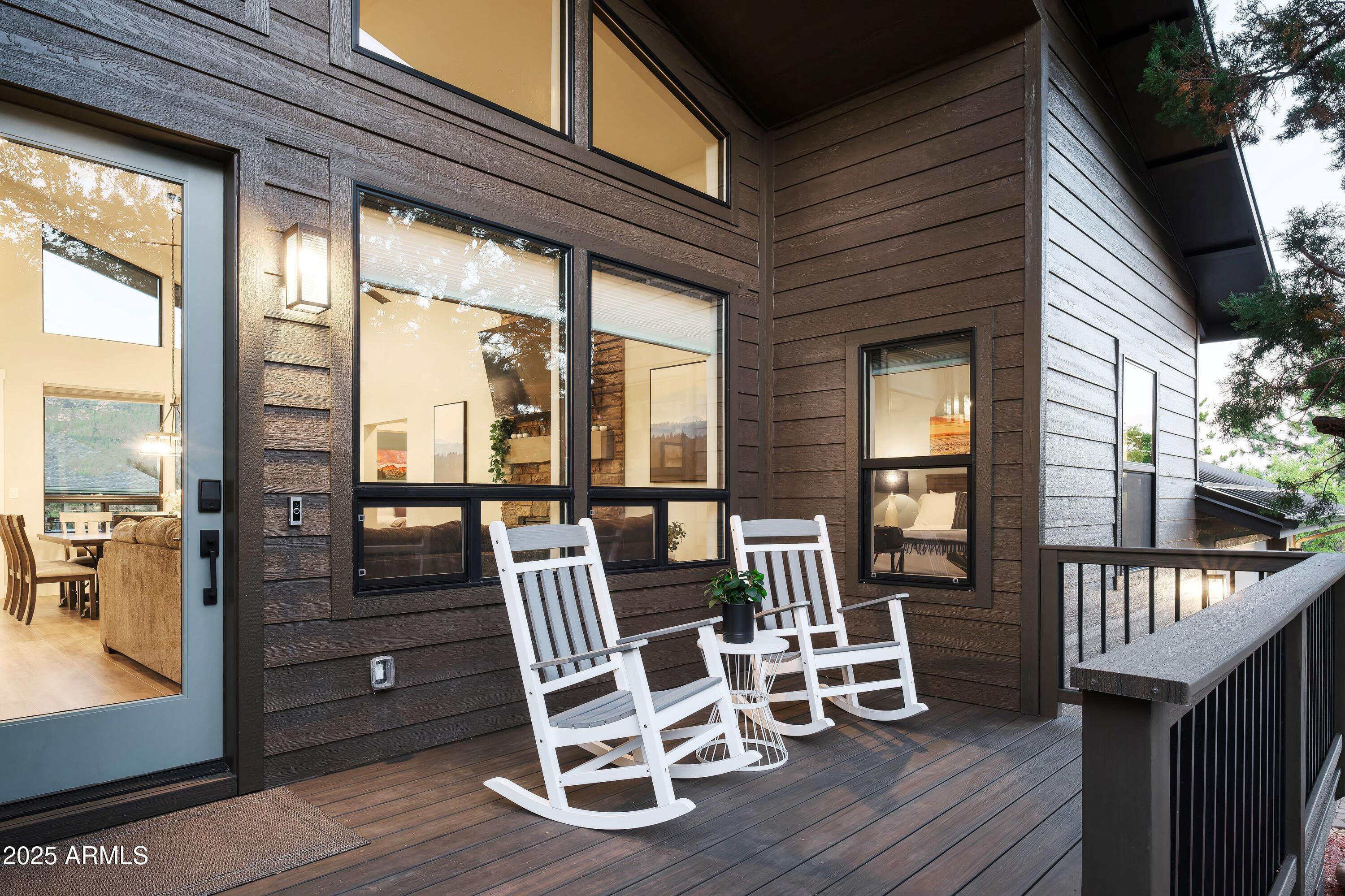 6564 Spirit Trail Pine, AZ 85544 - Photo 9 of 28 FrontPatio_Trendy Pine LodgeHR