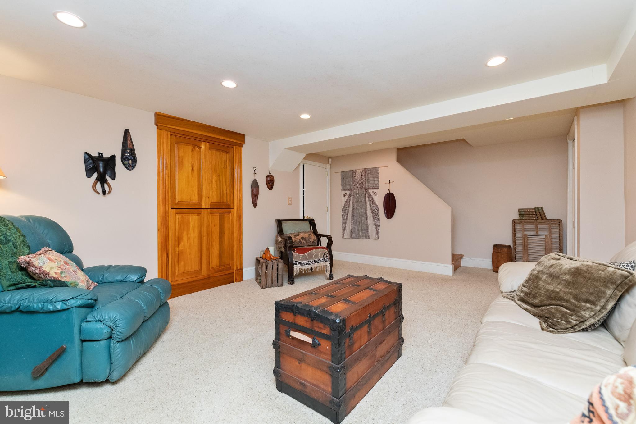 3713 Delverne Road Baltimore, MD 21218 - Photo 27 of 39 Lower Level Family Room has Built-In TV Cabinet