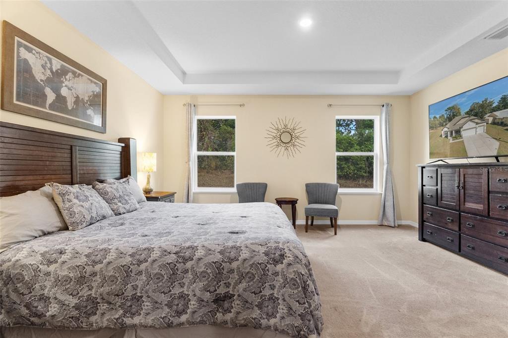 6283 Grapewood Road Spring Hill, FL 34609 - Photo 21 of 41 a bedroom with a large bed and windows