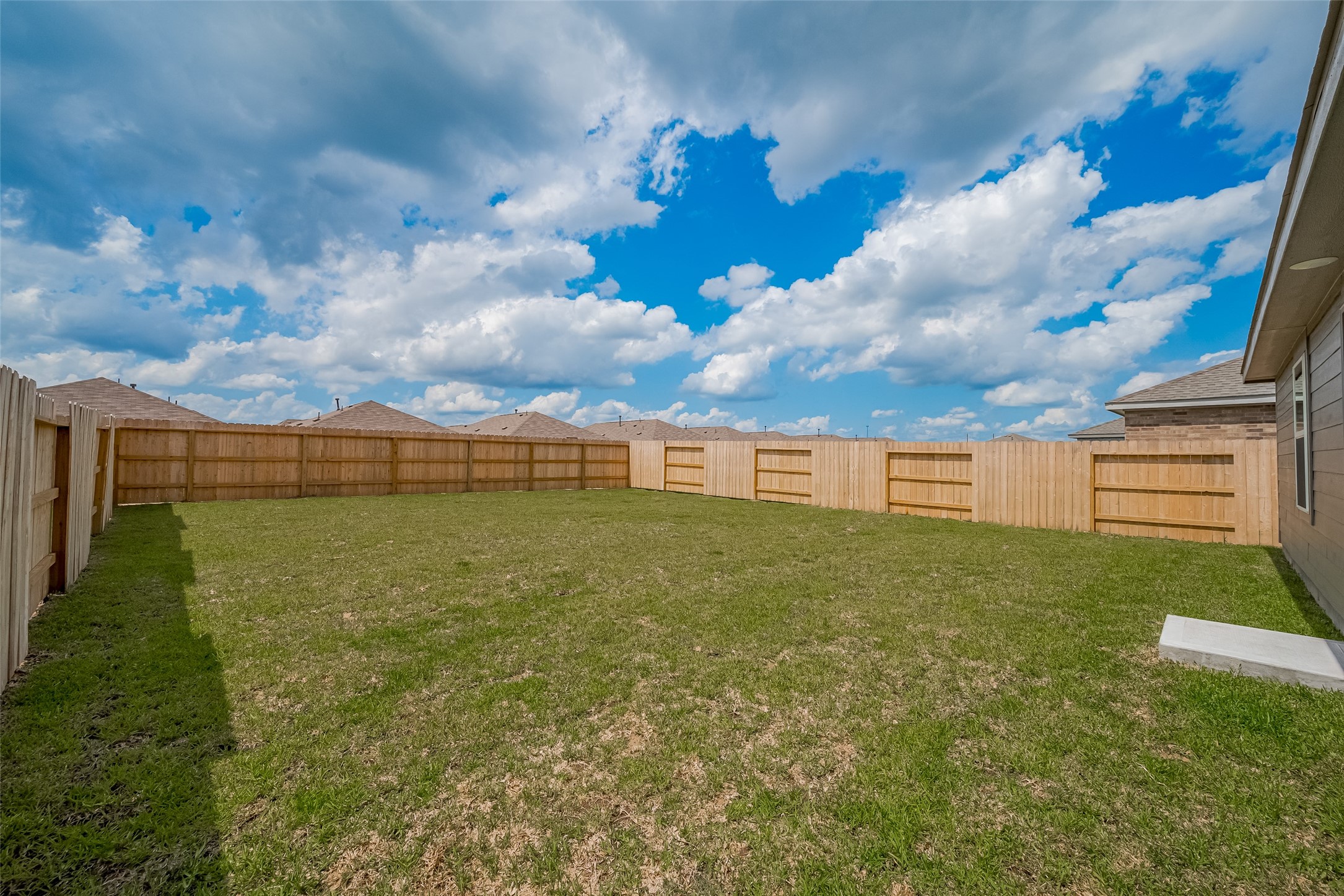 21459 Montecagnano Avenue New Caney, TX 77357 - Photo 25 of 27 a view of a big yard with a fountain