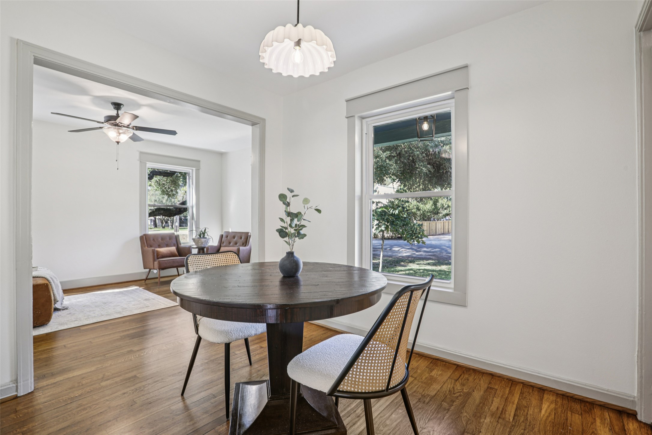 602 Short Street Smithville, TX 78957 - Photo 14 of 27 a view of a dining room with furniture window and wooden floor