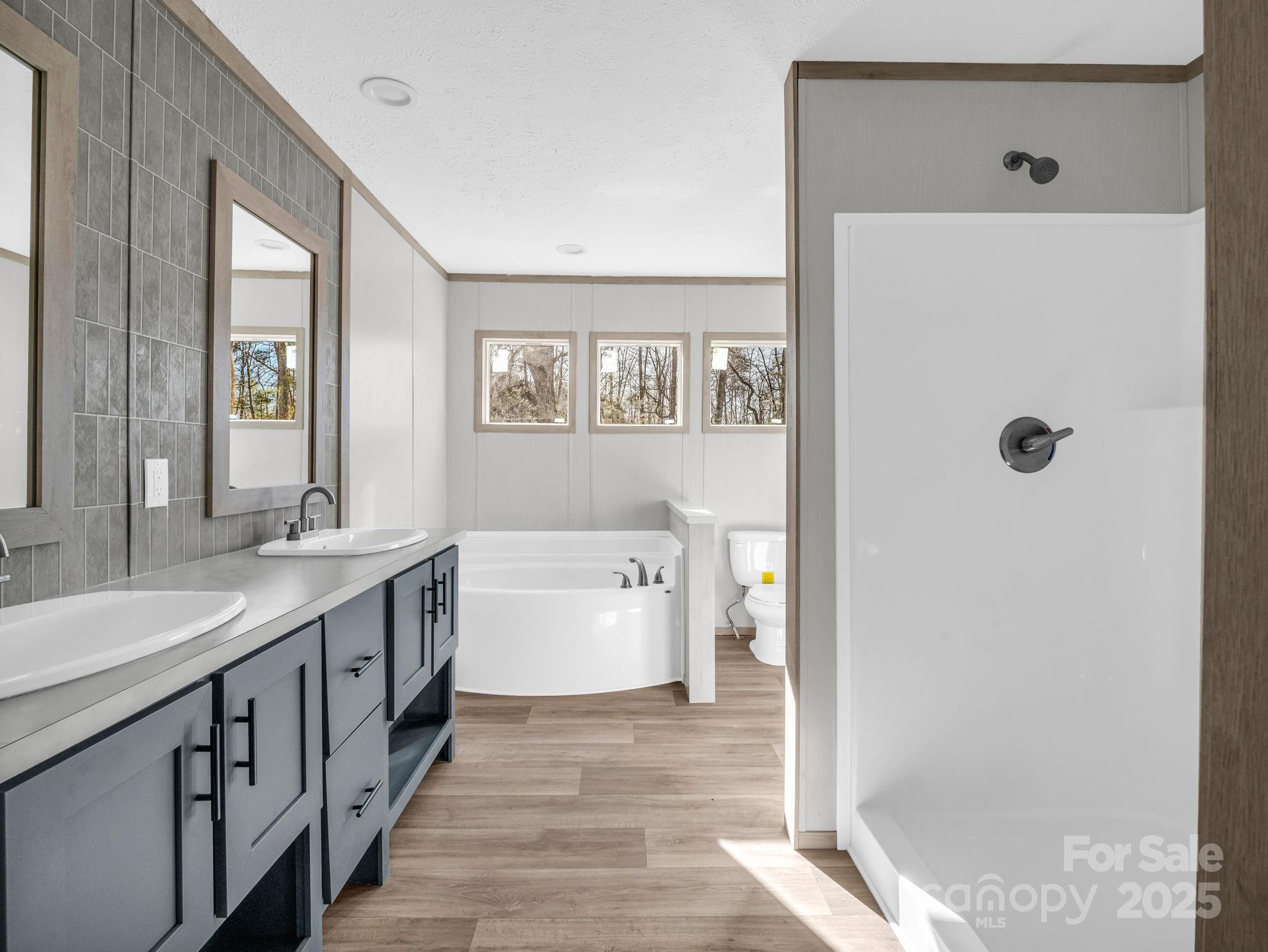 844 Tiney Road Ellenboro, NC 28040 - Photo 18 of 45 a spacious bathroom with a tub sink and mirror
