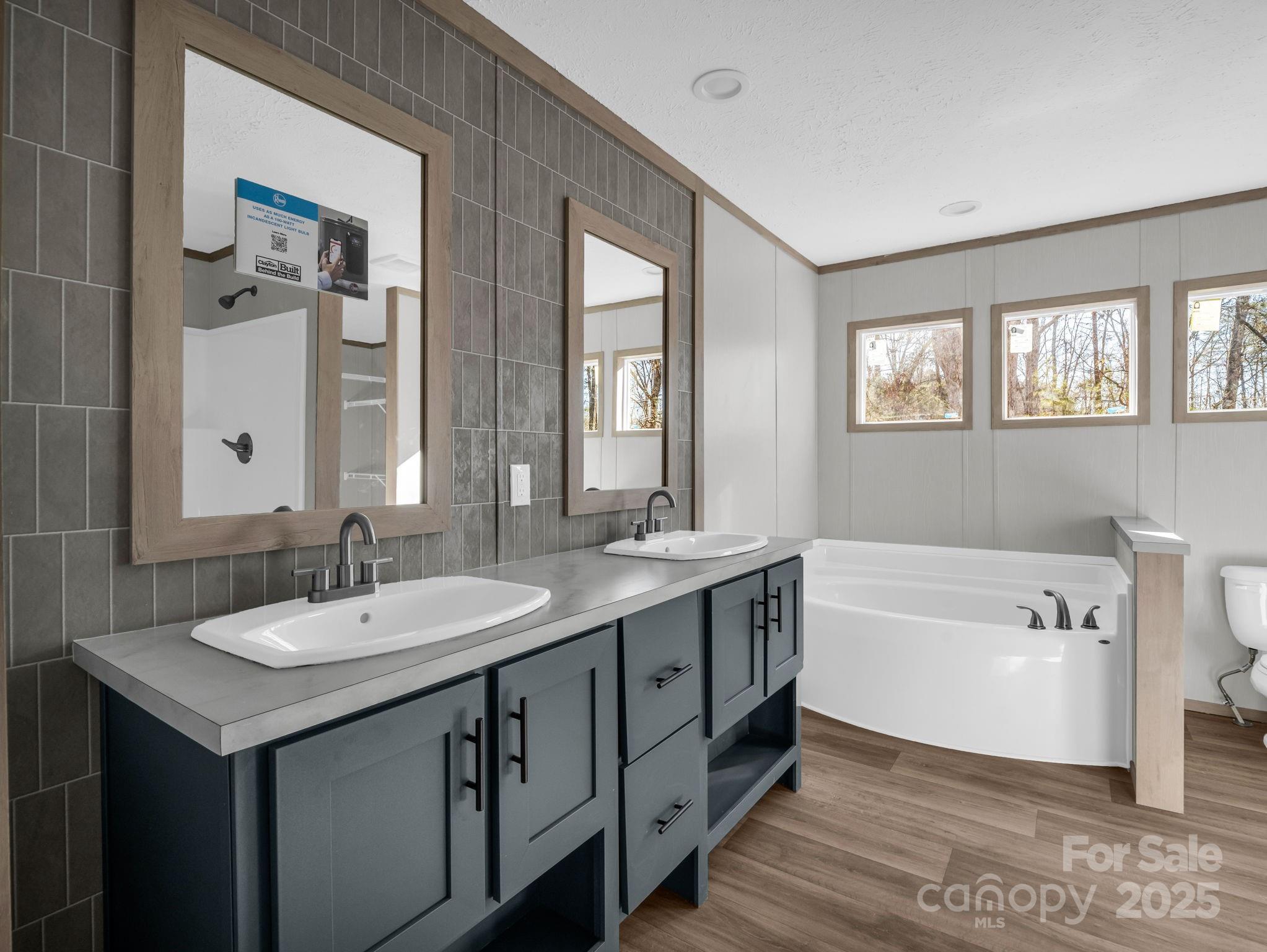 844 Tiney Road Ellenboro, NC 28040 - Photo 19 of 45 a bathroom with a tub double sink and mirror