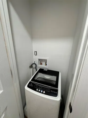 a close up view of washer and dryer