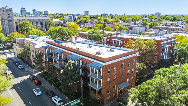 a view of a city with tall buildings