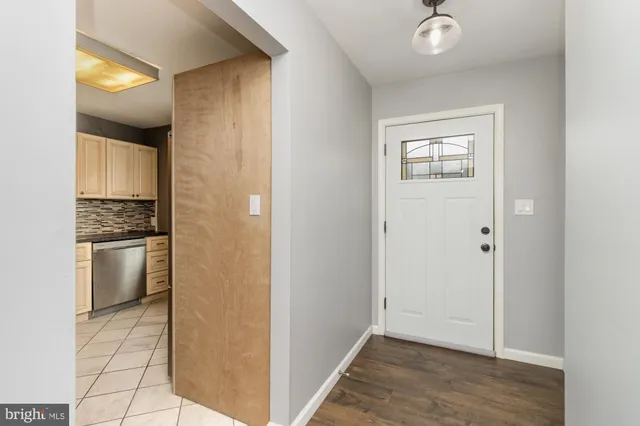 a view of kitchen and utility room