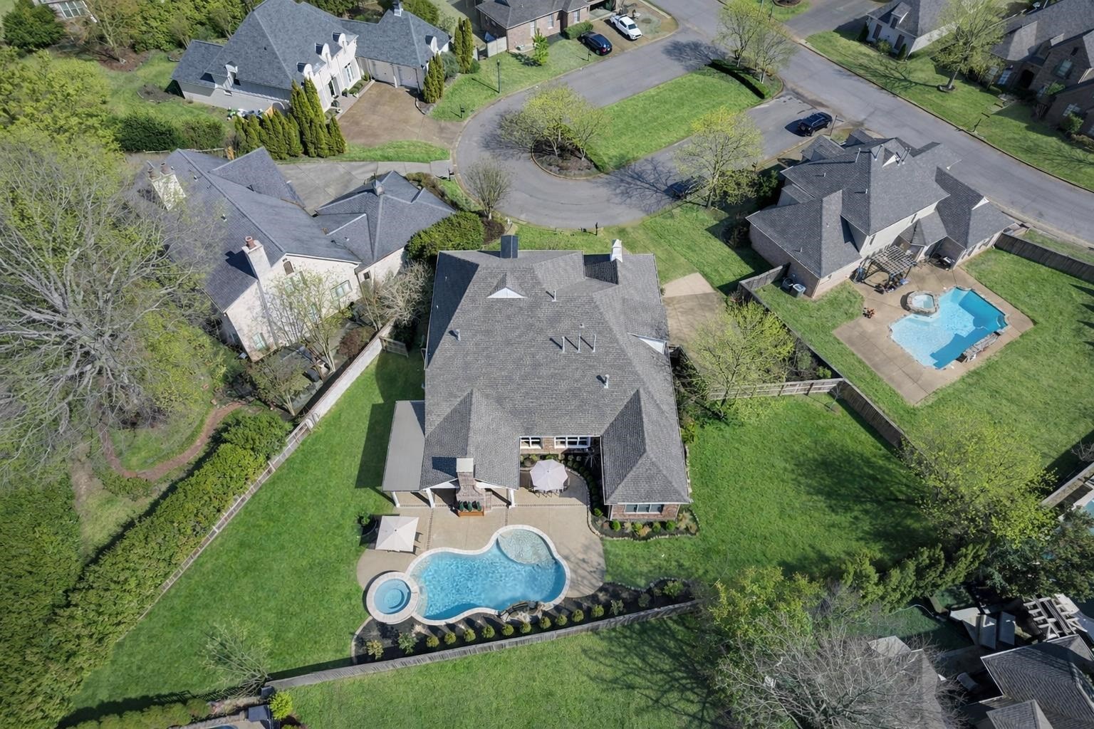 10257 Old Course Cove Collierville, TN 38017 - Photo 38 of 38 an aerial view of residential houses with outdoor space