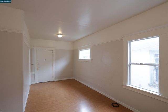 an empty room with a window