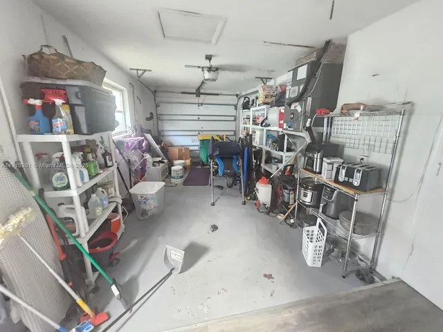 a view of a storage in a room