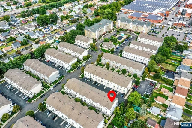 an aerial view of a city